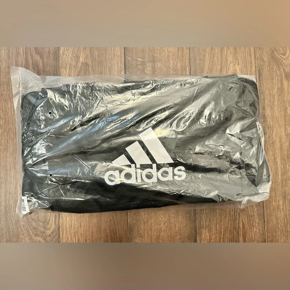 Adidas Black and White Defense 2 Medium Duffel Bag